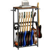 Picture of MAHANCRIS Guitar Stand for Acoustic Holder, Electric Guitar, Bass, Ukulele, Multiple Guitar Rack Holder, Floor Adjustable for Guitars, Guitar Amp Accessories, for Home Music Studio, Rustic Brown GSHR6701