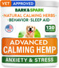Picture of BARK&SPARK Advanced Calming Chews for Dogs - Anxiety Relief Treats - Melatonin + Hemp Oil - Separation Aid - Stress Relief During Fireworks, Storms, Thunder - Aggressive Behavior - BBQ (120ct)