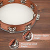 Picture of Tambourine, Tambourines for Adults, 10 Inches Wooden Hand Held Percussion Tambourine with Storage Bag, Tambourines Musical Instrument for Church, Wedding, Party, Dance, Photo Shoot