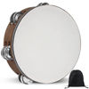Picture of Tambourine, Tambourines for Adults, 8 Inches Wooden Hand Held Percussion Tambourine with Storage Bag, Tambourines Musical Instrument for Church, Wedding, Party, Dance, Photo Shoot
