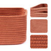 Picture of MiniArk Shelf Storage Baskets for Organizing | Closet Organizer Bins | Small Baskets | Toy Basket | Cute Decorative Basket | Cube Storage Bin | Woven Rope Basket | 13×8.5×5.1” | 3 Packs Oxide Red