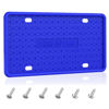 Picture of QiqaMole 1 Pack Silicone License Plate Frame, Front Back License Plate Cover, License Plate Bracket Holder Rust-Proof, Rattle-Proof, Weather-Proof for US and CA Standard Car (Dark Blue)