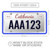 Picture of QiqaMole 1 Pack Silicone License Plate Frame, Front Back License Plate Cover, License Plate Bracket Holder Rust-Proof, Rattle-Proof, Weather-Proof for US and CA Standard Car (Dark Blue)
