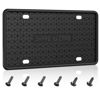 Picture of QiqaMole 1 Pack Silicone License Plate Frame, Front Back License Plate Cover, License Plate Bracket Holder Rust-Proof, Rattle-Proof, Weather-Proof for US and CA Standard Car (Black)