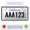 Picture of QiqaMole 1 Pack Silicone License Plate Frame, Front Back License Plate Cover, License Plate Bracket Holder Rust-Proof, Rattle-Proof, Weather-Proof for US and CA Standard Car (Black)