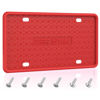 Picture of QiqaMole 1 Pack Silicone License Plate Frame, Front Back License Plate Cover, License Plate Bracket Holder Rust-Proof, Rattle-Proof, Weather-Proof for US and CA Standard Car (Red)