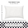 Picture of Youth Pillow with Pillowcase 16x22, Soft Jumbo Toddler Pillow, Kids Pillow & Hypoallergenic Pillow Case - Best Kids Pillows for Sleeping, Perfect Kids Travel Pillow (Checkers Black)