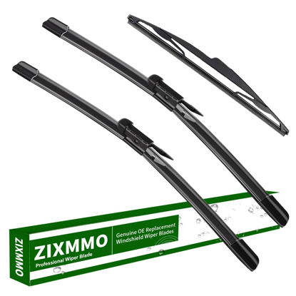 Picture of 3 Factory Wipers Replacement for Ford Focus 2012 2013 2014 2015 2016 2017 2018 Original Equipment Windshield Wiper Blades Set - 28"/28"/12" (Set of 3) Pinch Tab