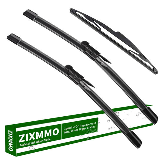 Picture of 3 Factory Wipers Replacement for Ford Focus 2012 2013 2014 2015 2016 2017 2018 Original Equipment Windshield Wiper Blades Set - 28"/28"/12" (Set of 3) Pinch Tab