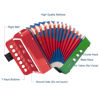 Picture of Button Accordion, Horse 10 Keys Control Kids Accordion Musical Instruments for Kids Children Beginners Lightweight and Environmentally-friendly (Mixer Color)