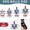 Picture of QDAN Dog Toys Extra Large Soccer Ball with Straps, Interactive Toys for Tug of War, Puppy Birthday Toy, Dog Water Toy, Dog Balls for Large Dog -Blue&Red (9 Inch)