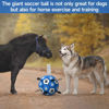 Picture of QDAN Extra Large Dog Toys Soccer Ball - Durable Dog Balls for Extra Large Dogs with Straps, Outdoor Dog Toys, Dog Water Toy, Herding Ball (9 Inch)
