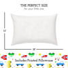 Picture of Toddler Pillow with Pillowcase 13x18 - Kids Pillow for Sleeping - Toddler Pillow - Better Neck Support Ergonomic Pillow and Toddler Pillowcase - Best Pillows for Kids (Trucks 'N Cars)