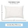 Picture of Little Sleepy Head Youth Pillow with Pillowcase 16x22, Soft Jumbo Toddler Pillow, Kids Pillow & Hypoallergenic Pillow Case - Best Kids Pillows for Sleeping, Perfect Kids Travel Pillow (Blue)