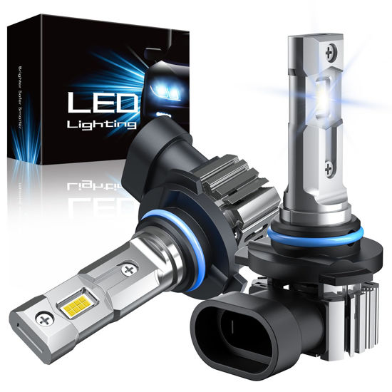 Picture of RCJ 9006/HB4 Bulbs, 60W 16000LM 6000K Cool White Fog Light Bulbs, with 12000 RPM Cooling Fan, Plug and Play, Pack of 2