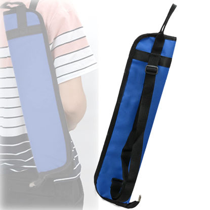 Picture of Cheerock Portable Drum Stick Bag, Small Drumstick Storage Case Bag, Hanging Drumstick Holder Bag, Lasting Drum Sticks Bag with Hooks Inside for Drum Set Mallet and Percussion Sticks