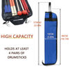 Picture of Cheerock Portable Drum Stick Bag, Small Drumstick Storage Case Bag, Hanging Drumstick Holder Bag, Lasting Drum Sticks Bag with Hooks Inside for Drum Set Mallet and Percussion Sticks