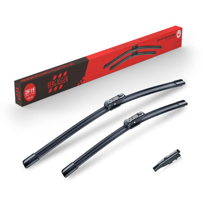 Picture of 26"+19" Front Windshield Wipers Wiper Blades Replacement for Tesla Model 3 2022 2021 2020 2019 2018 2017 for Tesla Mode Y 2020 2021 2022 Wiper Blades for My Car - Set of 2