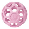 Picture of JW Pet HOL-ee Roller™, Dog Toy Puzzle Ball, Natural Rubber, Small (3 Inch Diameter), Pink