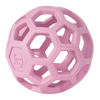 Picture of JW Pet HOL-ee Roller™, Dog Toy Puzzle Ball, Natural Rubber, Small (3 Inch Diameter), Pink