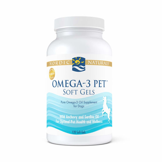 Picture of Nordic Naturals Omega-3 Pet, Unflavored - 120 Soft Gels - 330 mg Omega-3 Per Soft Gel - Fish Oil for Dogs with EPA & DHA - Promotes Heart, Skin, Coat, Joint, & Immune Health