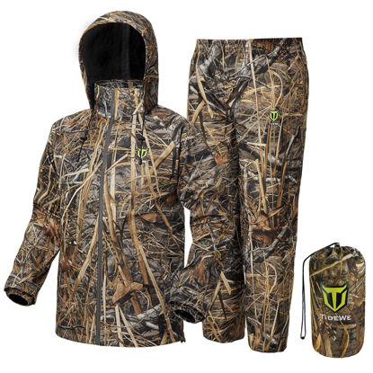 Picture of TIDEWE Rain Suit, Waterproof Breathable Lightweight Rainwear (Next Camo Evos Size L)