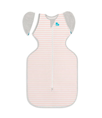 Picture of Love to Dream Swaddle Up Transition Swaddle, Patented Zip-Off Wings, Gently Help Baby Transition from Being Swaddled to Arms Free When Showing Signs of Rolling, 1.0 TOG, 19-24 lbs, Pink