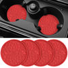 Picture of ME.FAN Car Cup Coaster [4 Pack] Silicone Car Coasters/Cup Mats - 2.75In Universal Non-Slip Recessed Car Interior Accessories - Car Cup Holder Insert Coasters Red