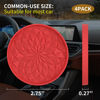 Picture of ME.FAN Car Cup Coaster [4 Pack] Silicone Car Coasters/Cup Mats - 2.75In Universal Non-Slip Recessed Car Interior Accessories - Car Cup Holder Insert Coasters Red