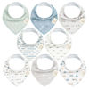 Picture of KeaBabies 8-Pack Organic Baby Bandana Drool Bibs for Boys Girls - Soft Cotton Drooling & Teething Bibs for Infants, Toddlers, Super Absorbent Cotton Bandana Bibs for Baby Boy & Girl, Unisex (Vessels)