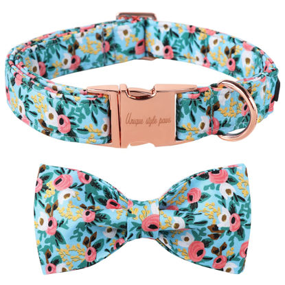 Picture of Unique style paws Dog Collar Bow tie Collar Adjustable Collars for Dogs and Cats Small Medium Large