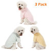 Picture of Kyaringtso Dog Sweater, 3 Pack Dog Sweaters for Small Dogs, Dog Clothes for Small Dogs Girl Boy, Ultra Soft and Warm Puppy Sweater Dog Coat for Winter Christmas (X-Small, Lt Pink+Lt Green+Lt Yellow)