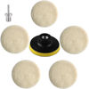 Picture of IPELY 7 Pcs 3 Inch Wool Polisher Buffing Wheel Small Buffing Pads for Drill Buffer Attachment with M10 Drill Adapter