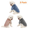 Picture of Kyaringtso Dog Sweater, 3 Pack Dog Sweaters for Small Dogs, Dog Clothes for Small Dogs Girl Boy, Ultra Soft and Warm Puppy Sweater Dog Coat for Winter Christmas (Large, Blue+Lt Coffee+Dark Grey)