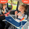 Picture of PILLANI Kids Travel Tray for Car - Car Seat Tray for Kids Travel, Car Trays for Kids Roadtrip Essentials, Carseat Table Tray for Kids Road Trip Activities - Toddler Lap Desk Organizer for Airplane
