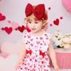 Picture of YanJie Baby Girl Headbands - Nylon Bow Hair Accessories for Newborn Infants, Toddlers (0-6 Months) - Red, Pink