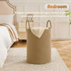 Picture of Artfeel Laundry Basket,Woven Cotton Rope Laundry Hamper,60L for Decorative Storage of Dirty Clothes,Toys and Blankets in Bathroom,Baby Room and Living Room