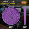 Picture of ME.FAN Car Cup Coaster [4 Pack] Silicone Car Coasters/Cup Mats - 2.75In Universal Non-Slip Recessed Car Interior Accessories - Car Cup Holder Insert Coasters Deep Purple