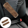 Picture of Amooca Soft Faux Fur Universal Fit Seatbelt Cover Car Truck SUV Airplane Seat Belt Shoulder Pad for Carmera Backpack Straps Neck Cushion Protector 2 Pack 10.5in Brown