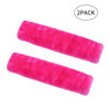 Picture of Amooca Soft Faux Fur Universal Fit Seatbelt Cover Car Truck SUV Airplane Seat Belt Shoulder Pad for Carmera Backpack Straps Neck Cushion Protector 2 Pack 10.5in Rose Red