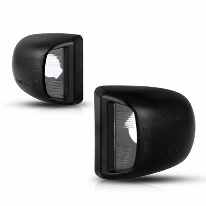 Picture of LESAUCE LED License Plate Light Housing for for Chevy Silverado 1500 2500 3500 Suburban Tahoe GMC Sierra Yukon XL for Escalade, Black, 2PCS