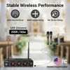 Picture of TONOR Wireless Microphone System, 4 * 10-Channel UHF Cordless Handheld Mic Set with Headset/Lavalier Lapel Mics, Bodypack Transmitter, Receiver, 200ft Range for Karaoke Singing Church DJ PA Speaker