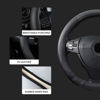 Picture of Microfiber Leather 15" Universal Fit Car Steering Wheel Cover, Elastic Nonslip Breathable and Odorless, Black