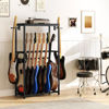 Picture of MAHANCRIS Guitar Stand for Acoustic Holder, Electric Guitar, Bass, Ukulele, Multiple Guitar Rack Holder, Floor Adjustable for Guitars, Guitar Amp Accessories, for Home Music Studio, Black GSHB6701