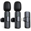 Picture of RICCHI Wireless Mini Microphone for iPhone 7-14 iPad, 2 Pack Wireless Lavalier Microphone Plug-Play Lapel Clip-on Mic for Recording, Live Streaming, Podcast, Facebook, YouTube, Vlog