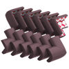 Picture of 12 Pack Soft Corner Protector Baby Proofing Edge and Corner Guards, Table Corner Protectors for Furniture, Safety Pre-Taped Rubber Corner Covers for Fireplace, Stair, Cabinet (Brown)