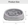 Picture of MateeyLife Small Slow Feeder Cat Bowls 2PCS, Anti-Choking Puzzle Cat Food Bowls, Anti-Slip Interactive Dog Feeding Bowls Slow Down Eating, Bloat Stop Maze Cat Dishes for Small Breeds 1 Cup Gray&Black