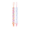 Picture of Nuby Pacifinder Baby Pacifier Clip - (2-Pack) - Pacifier Holder Clip with Convenient Hook Loop - Flowers and Polka Dots