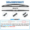Picture of 12" Rear Wiper Blade, Replacement Back Windshield Wiper Blade for Nissan Murano 23-09 Armada 23-05 Pathfinder 12-05 Versa 19-14 /Toyota Corolla 22-19/Honda CRV 22-17 BRV 21-18 Element 11-03(H306/12-B)