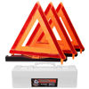 Picture of CARTMAN 3 Pack Warning Triangle DOT Approved, Identical to United States FMVSS 571 125 Reflective Warning Road Safety Triangle Kit with White Case
